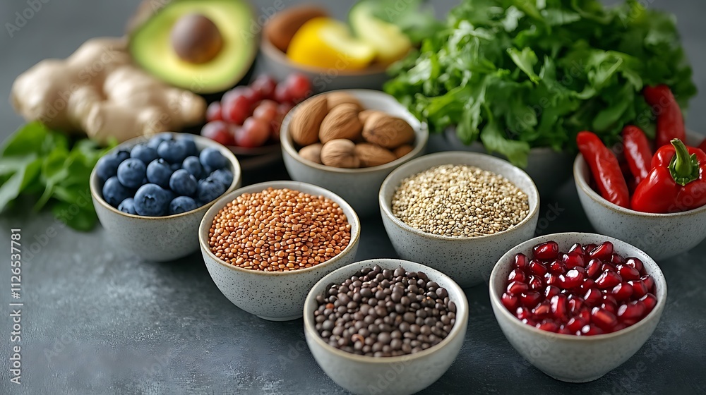 A variety of fresh organic vegetables and fruits A variety of fresh organic vegetables and fruits