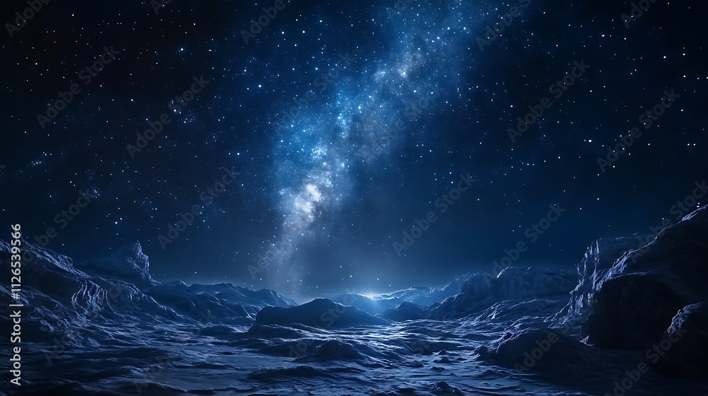 Fototapeta premium A starry night sky with the Milky Way galaxy space