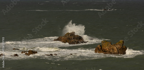 Paysage de tempête en Bretagne-France photo