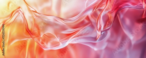 Flowing gradient transparent multilayer glass background