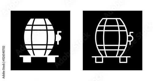 Wine Cask Icon Design