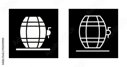 Wine Barrel Rack Icon Design