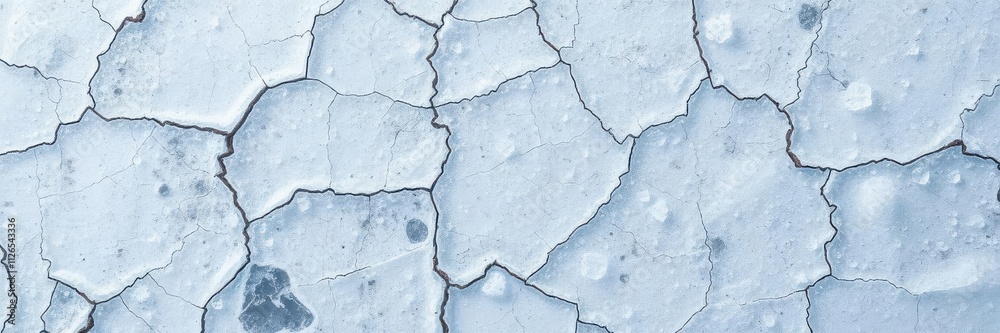 Obraz premium Cracked ice crystals texture background, texture