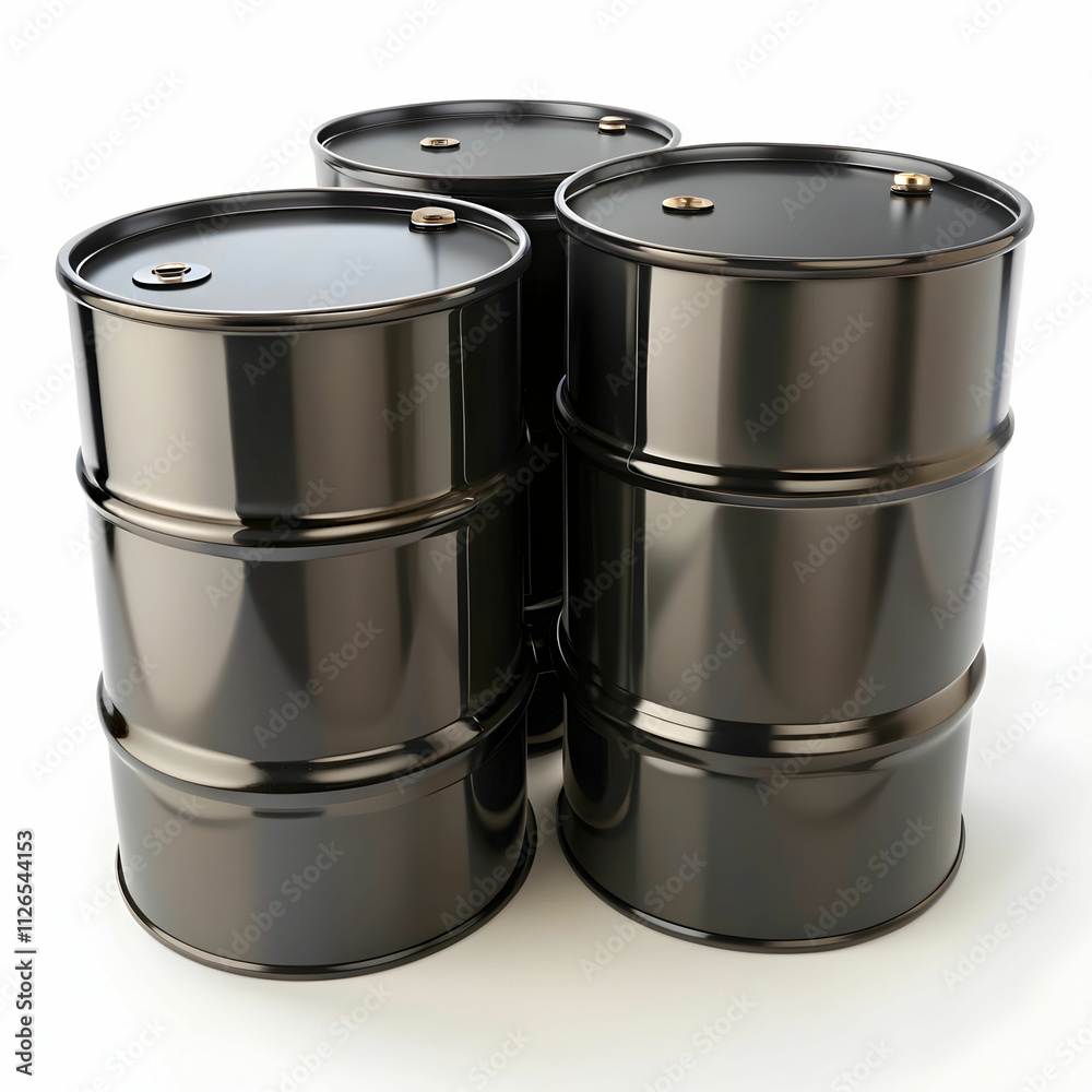 black oil barrel Isolated on Transparent Background black oil barrel Isolated on Transparent Background