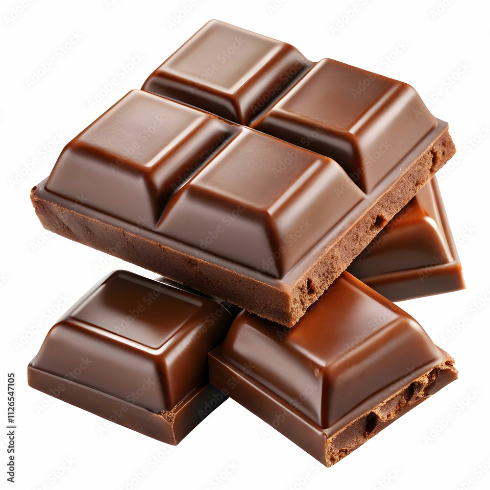 big chocolate and small ones isolated on Transparent Background big chocolate and small ones isolated on Transparent Background