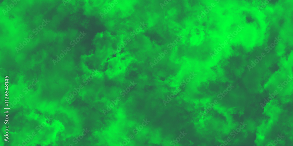 Abstract dynamic texture with soft green clouds on dark background. Defocused Lights and Dust Particles. Dark Green Watercolor Background. Green Watercolor Grunge. Green & dark sky with clouds, Abstract dynamic texture with soft green clouds on dark background. Defocused Lights and Dust Particles. Dark Green Watercolor Background. Green Watercolor Grunge. Green & dark sky with clouds,
