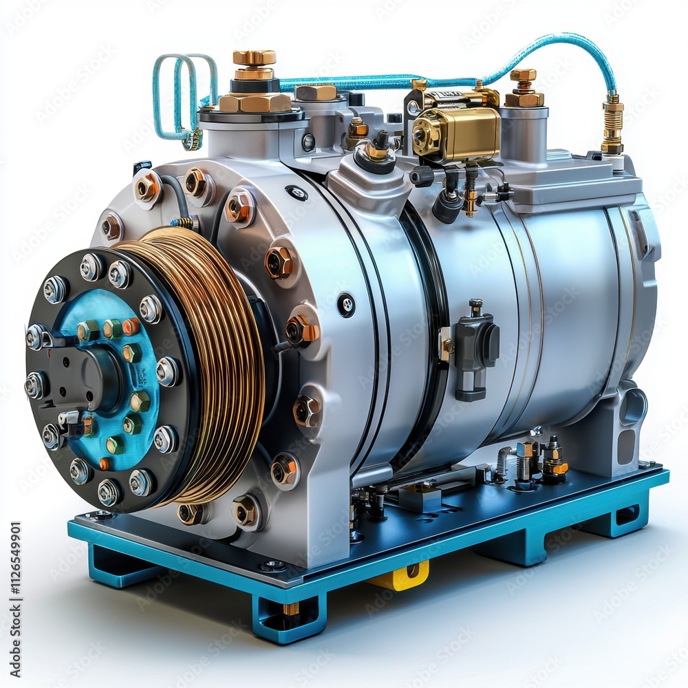 Compressor isolated on transparent background