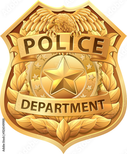 Police Badge Shield Star Sh...