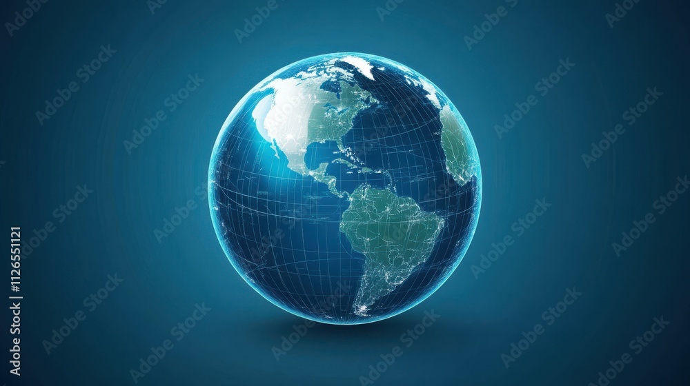 Digital world globe, concept of global network and connectivity on Earth, high speed data transfer and cyber technology, information exchange and international telecommunication Digital world globe, concept of global network and connectivity on Earth, high speed data transfer and cyber technology, information exchange and international telecommunication