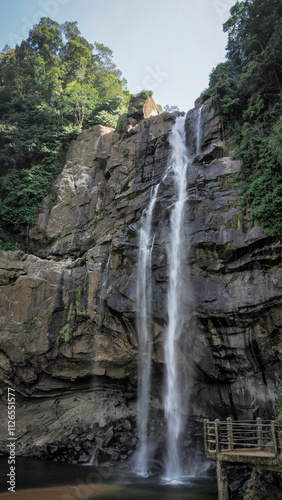 The view of Laxapana Falls in Sri Lanka photo