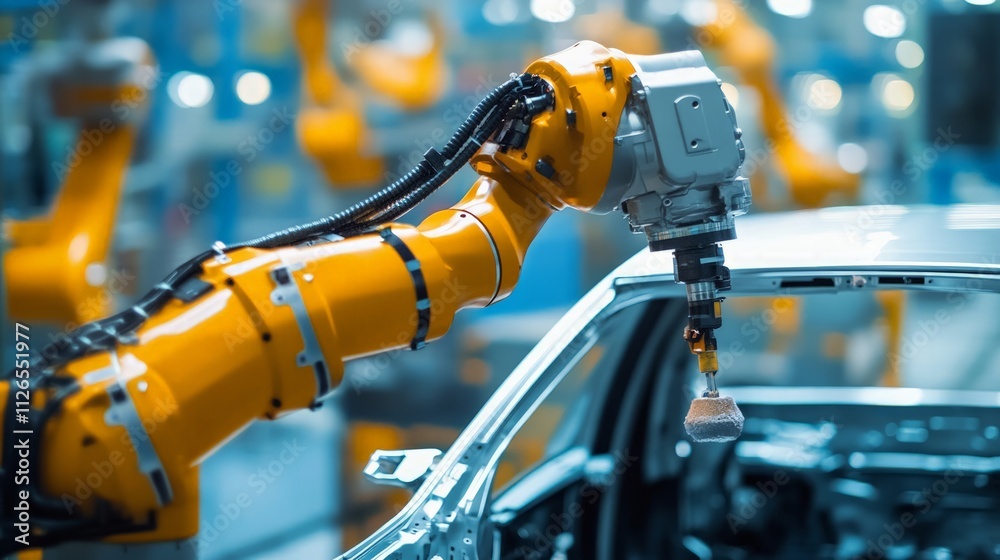 Robotic automation in automotive manufacturing factory industrial process modern environment close-up view innovation and efficiency Robotic automation in automotive manufacturing factory industrial process modern environment close-up view innovation and efficiency