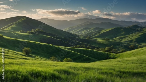 panorama of the mountains in summer