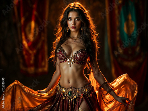  Eternal Elegance: A Portrait of a belly dancer