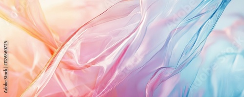 Flowing gradient transparent multilayer glass background photo