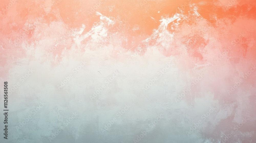 Light gray pink grainy gradient background, pastel orange white banner, poster header backdrop design