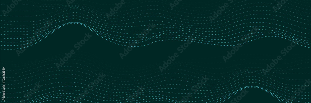 Obraz premium Futuristic abstract background with flowing and wavy particles. Shiny moving lines design elements. Digital future technology concept. Suitable for banners, websites, business, corporate, covers, ...
