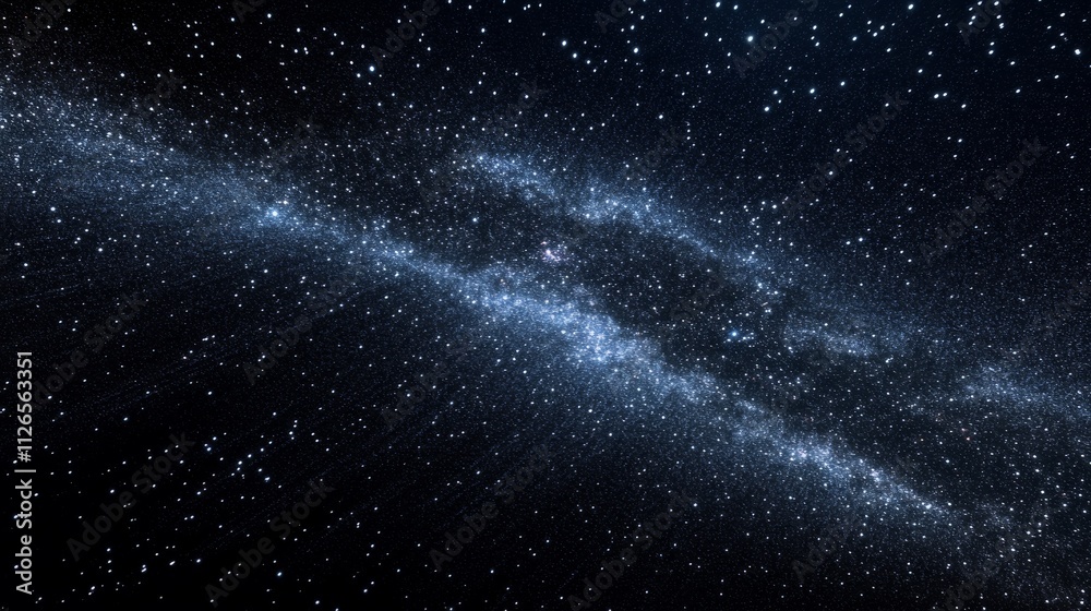 Obraz premium Stunning cosmic galaxy with swirling nebula and bright stars