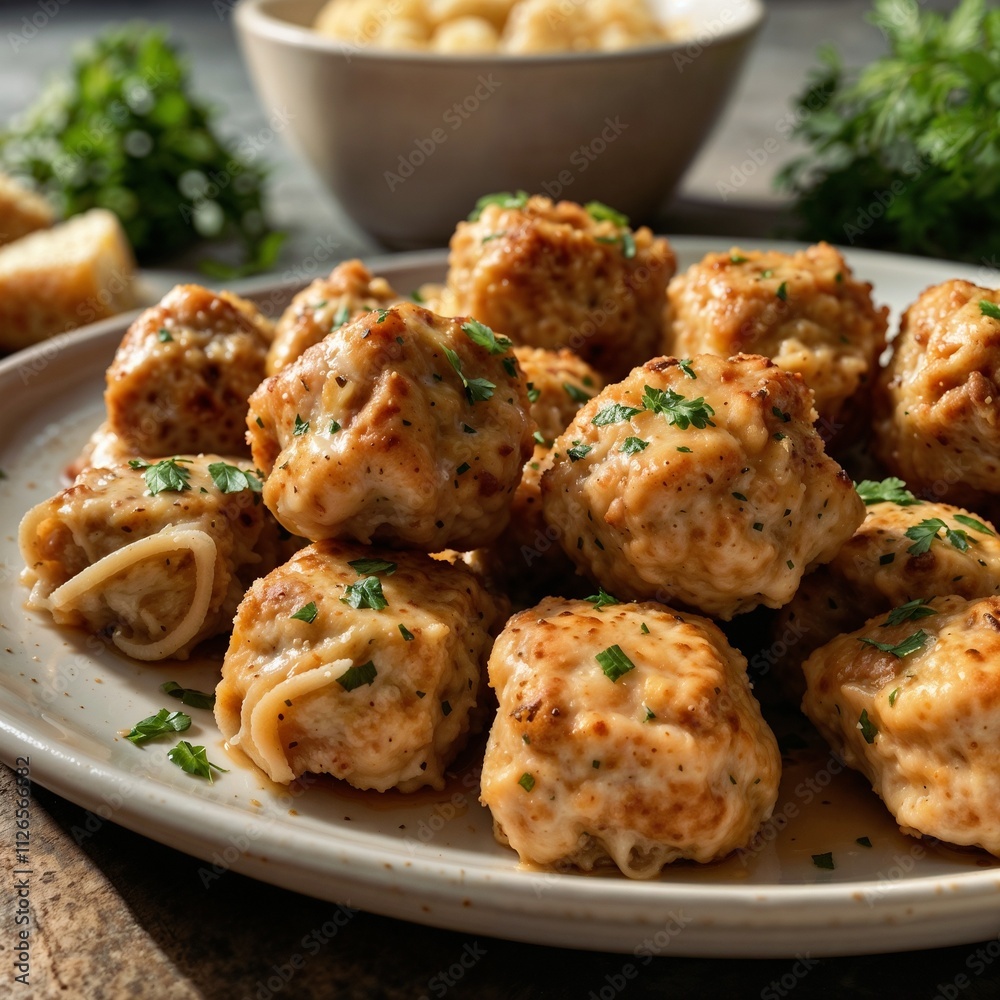 Garlic Butter Chicken Bites with Creamy
Garlic Butter Chicken Bites with Creamy