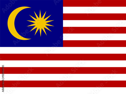 Illustration vector graphic of the Malaysian flag