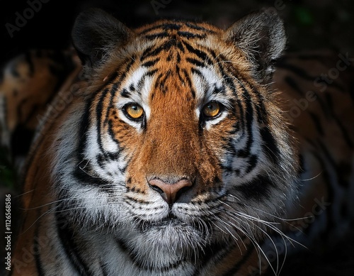 close up of a tiger s face