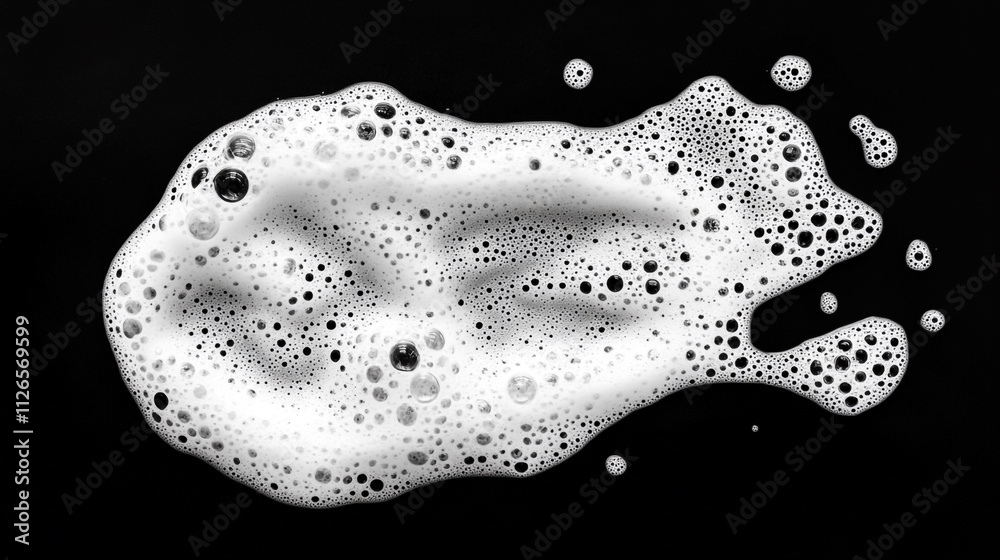 Bubbly soap foam on a dark background creates a striking visual contrast Bubbly soap foam on a dark background creates a striking visual contrast