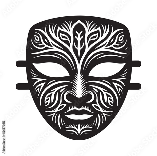 face mask silhouette vector illustration