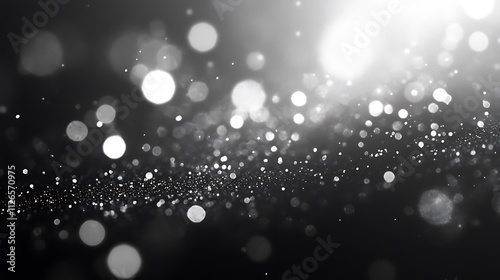 glitter vintage black and white de-focused background, Abstract background of glittering vintage lights