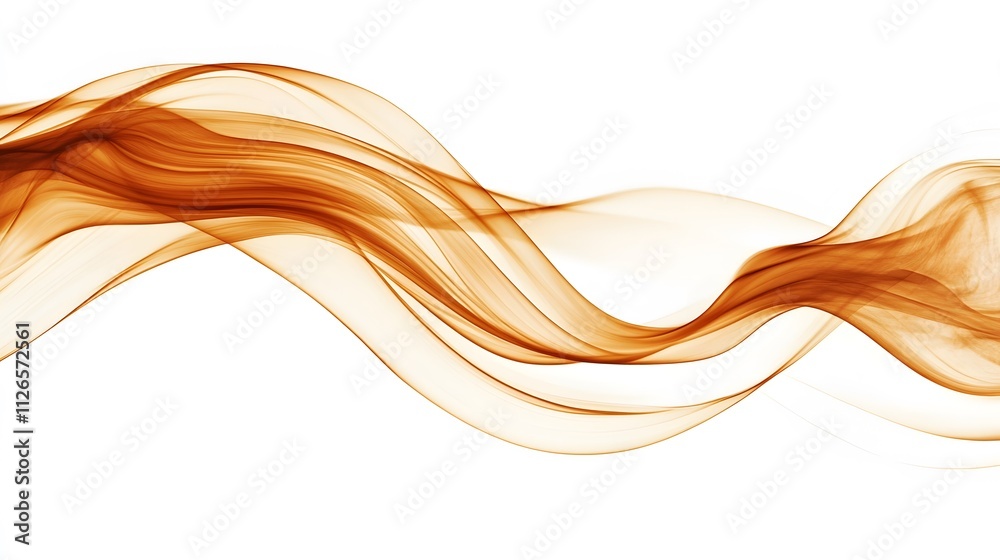 Abstract Orange Wave Design on White Background Abstract Orange Wave Design on White Background