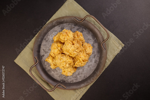 Almond with Corn Flakes Cookies on a Plate.  photo