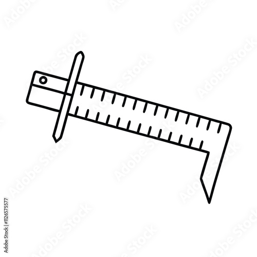 a black and white line drawing of a caliper
