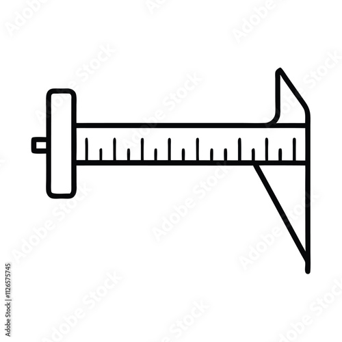 a black and white line drawing of a caliper