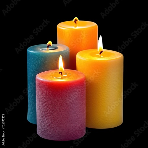 three burning candles