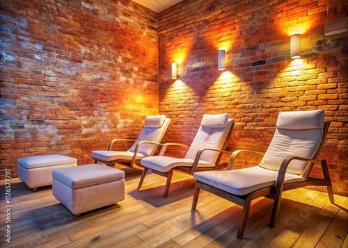 Serene Salt Therapy Room: Himalayan Salt Wall, Relaxation Lounge, Wellness Spa photo