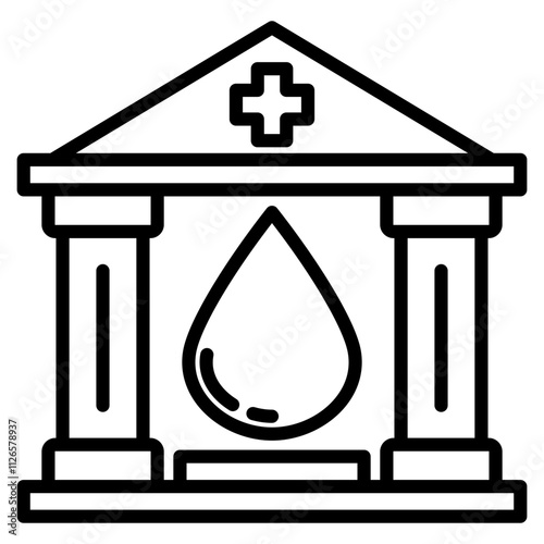blood bank single icon