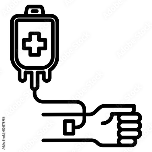 donor recipient single icon