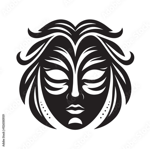 face mask silhouette vector illustration