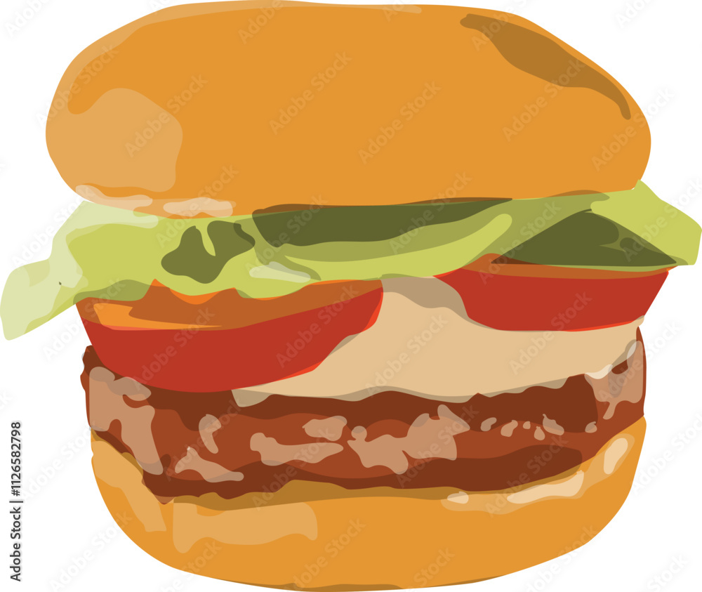 Abstract burger vector on isolated white background. Burger illustration design Abstract burger vector on isolated white background. Burger illustration design