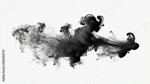 Dark swirling black ink shapes against a light background.

