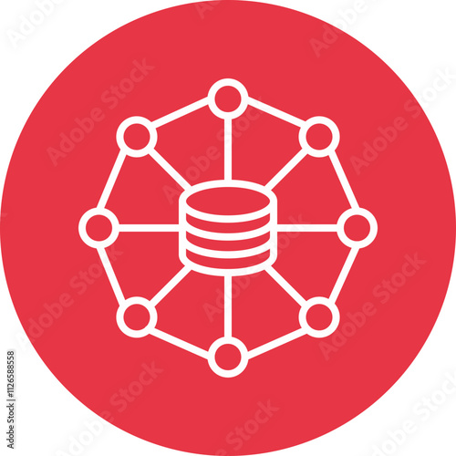 Data Model line circle icon