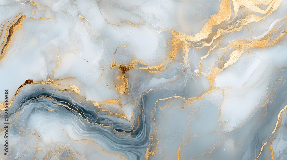 Obraz premium Abstract Grey and Gold Marble Texture Art