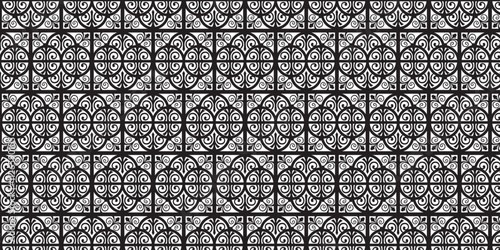 Black and white ornamental design seamless abstract pattern , seamless pattern with black and white lines.