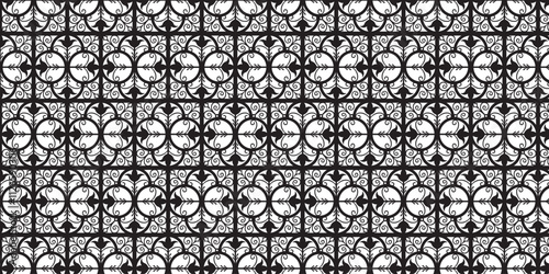 Black and white ornamental design seamless abstract pattern , seamless pattern with black and white lines.