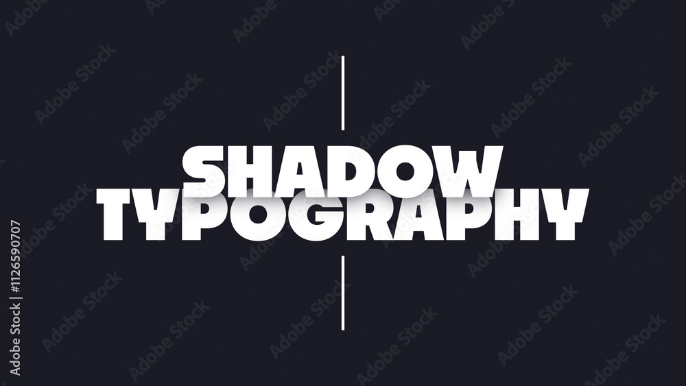 Shadowscribe Shadow Typography Stock Template | Adobe Stock