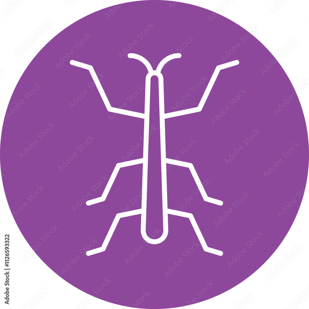 Stick Insect line circle icon Stick Insect line circle icon