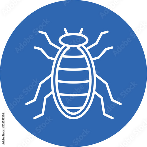 Bed Bug line circle icon