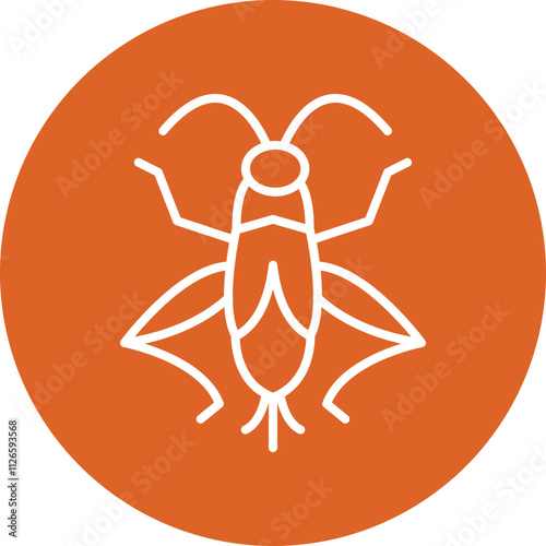 Insect Antenna line circle icon
