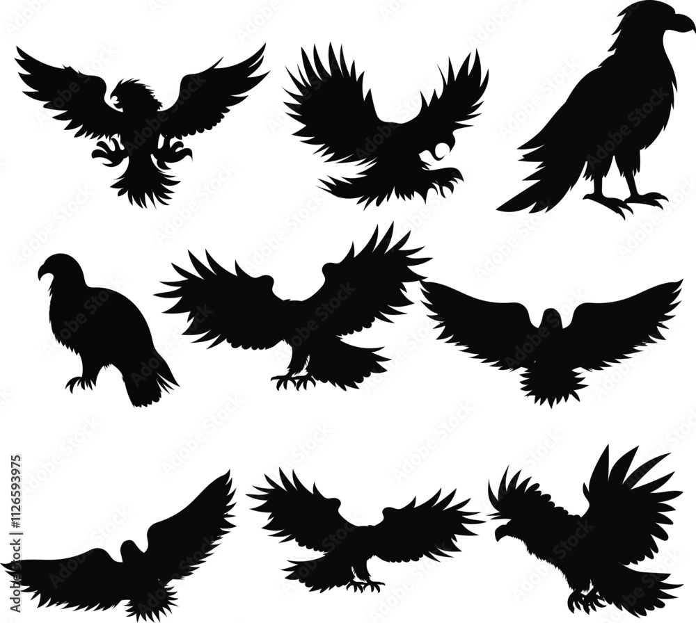 Obraz premium silhouettes of crow
