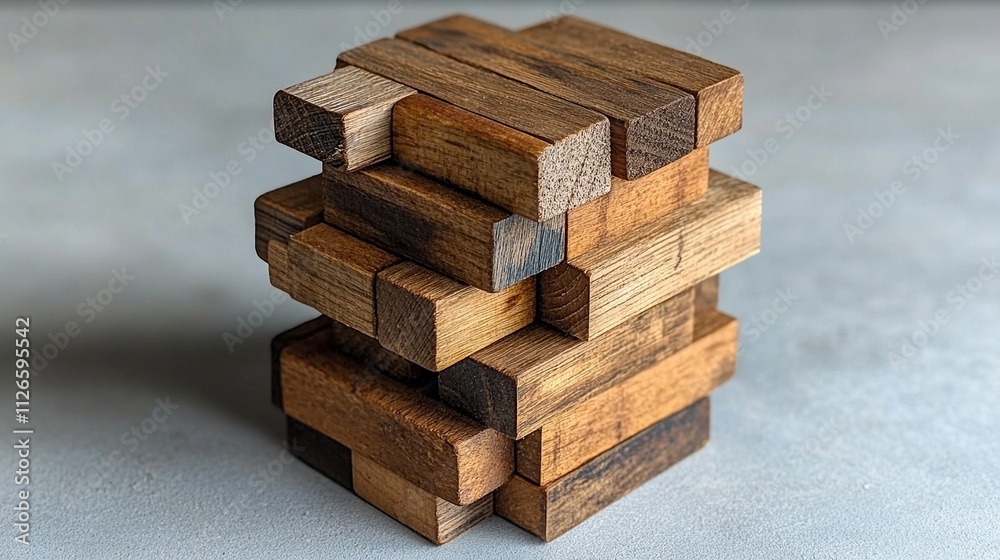 A stack of circular dark and light colored A stack of circular dark and light colored