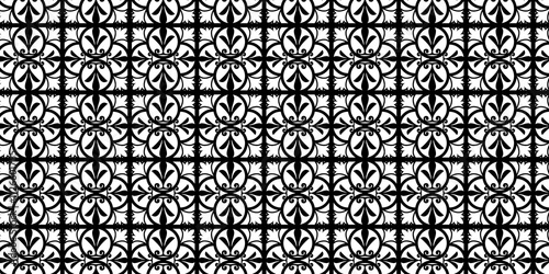 Wallpaper Mural Black and white ornamental design seamless abstract pattern, seamless pattern with black and white lines. Torontodigital.ca