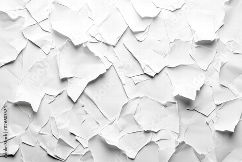 Abstract White Torn Paper Texture Background